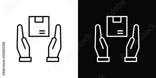 Safe delivery icon. Simple element illustration. outline and flat symbol design