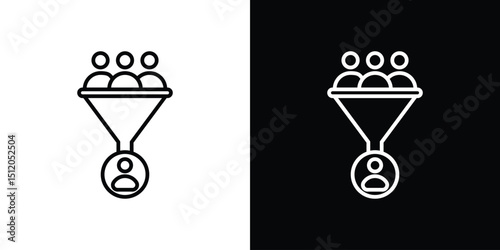 sales conversion icon. Simple element illustration. outline and flat symbol design