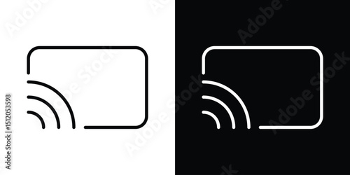 Screencast icon. Simple element illustration. outline and flat symbol design