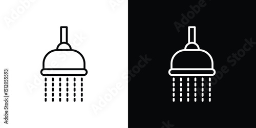 Shower icon. Simple element illustration. outline and flat symbol design