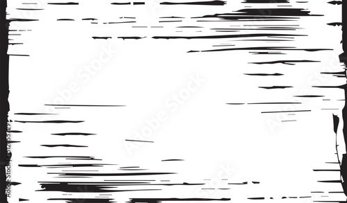 Abstract Black and White Grunge Texture Featuring Horizontal Distressed Lines. Distressed texture. Monochrome texture. 