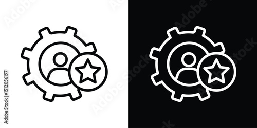 Skills icon. Simple element illustration. outline and flat symbol design