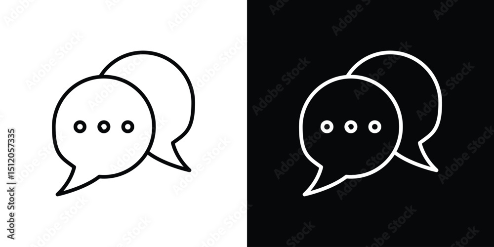 Fototapeta premium Speech bubble icon. Simple element illustration. outline and flat symbol design