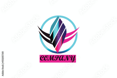 Circle business logo vector silhouette image made by adobe illustrator.