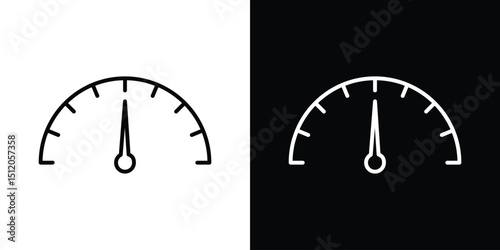 Speedometer icon. Simple element illustration. outline and flat symbol design
