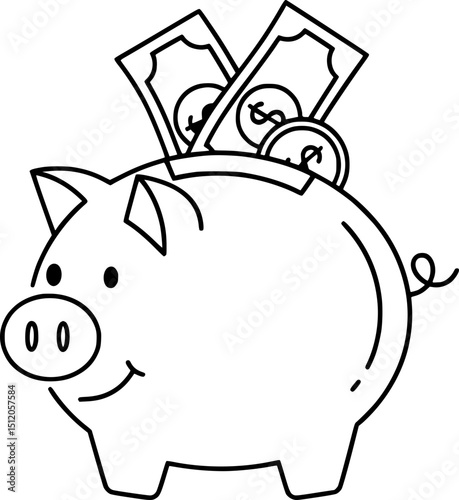 Best Money Icon for Finance Apps & Economic Projects, Savings, Loans, Interest, Budgeting, Economy