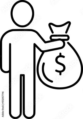 Best Money Icon for Finance Apps & Economic Projects, Savings, Loans, Interest, Budgeting, Economy