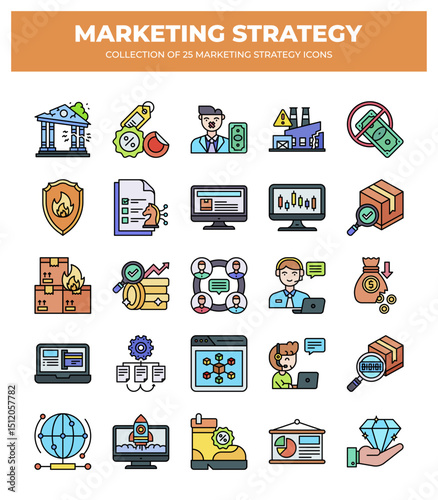 Collection of 25 Marketing Strategy Icons: Boost Your Business Growth