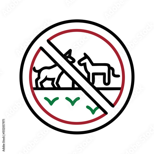 No dogs allowed - Minimalist Vector Art - Clean Design 