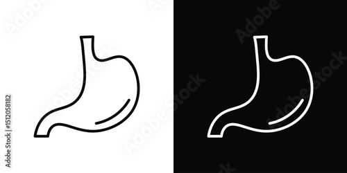 Stomach icon. Simple element illustration. outline and flat symbol design
