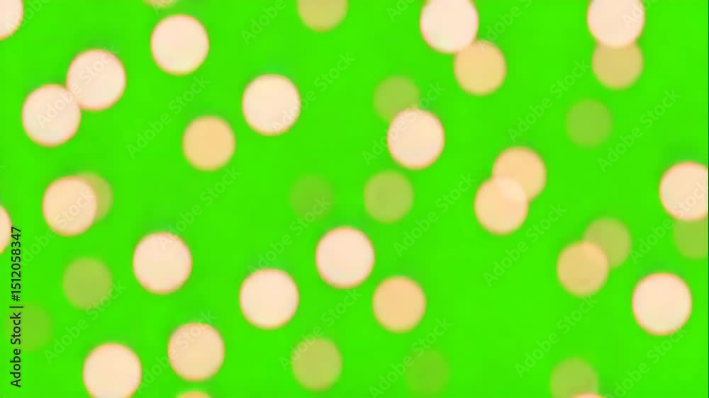 gold bokeh light on green background