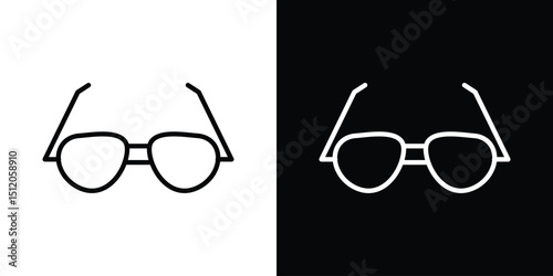 Sunglasses icon. Simple element illustration. outline and flat symbol design