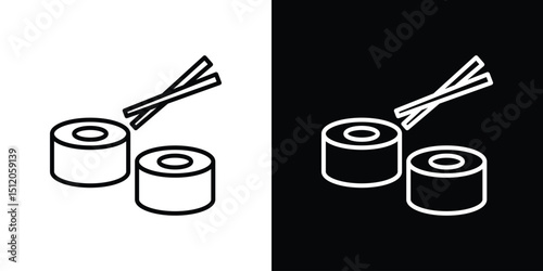 Sushi icon. Simple element illustration. outline and flat symbol design
