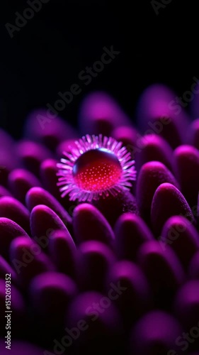 Illustration of a microscopic organism in purple tone suitable for medical or scientific visualization.