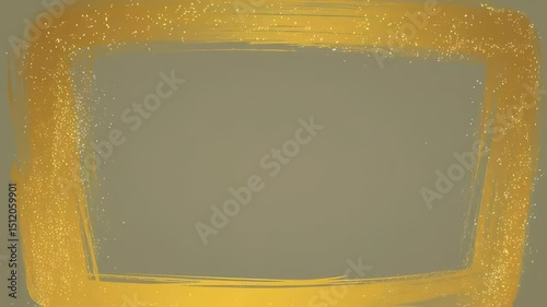 Abstract golden frame on a muted background, suitable for artistic presentations or invitations