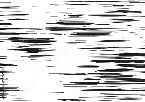 Abstract Black and White Grunge Texture Featuring Horizontal Distressed Lines. Distressed texture. Monochrome texture. 