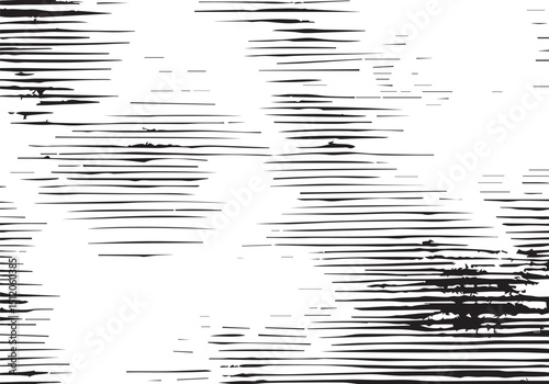 Abstract Black and White Grunge Texture Featuring Horizontal Distressed Lines. Distressed texture. Monochrome texture. 