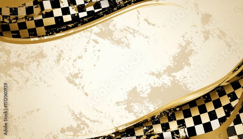 Grunge racing checkered flag background template - perfect for editorial use