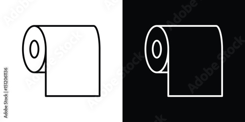 Toilet Paper icon. Simple element illustration. outline and flat symbol design