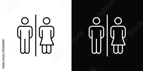 Toilet icon. Simple element illustration. outline and flat symbol design