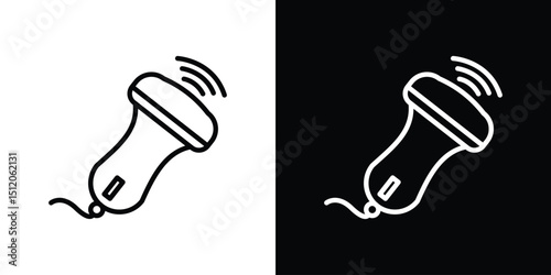 Ultrasound icon. Simple element illustration. outline and flat symbol design