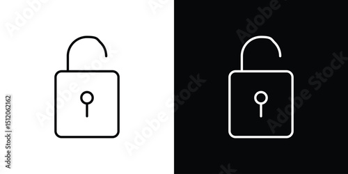 Unblocked icon. Simple element illustration. outline and flat symbol design