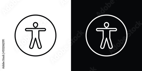 Universal access icon. Simple element illustration. outline and flat symbol design