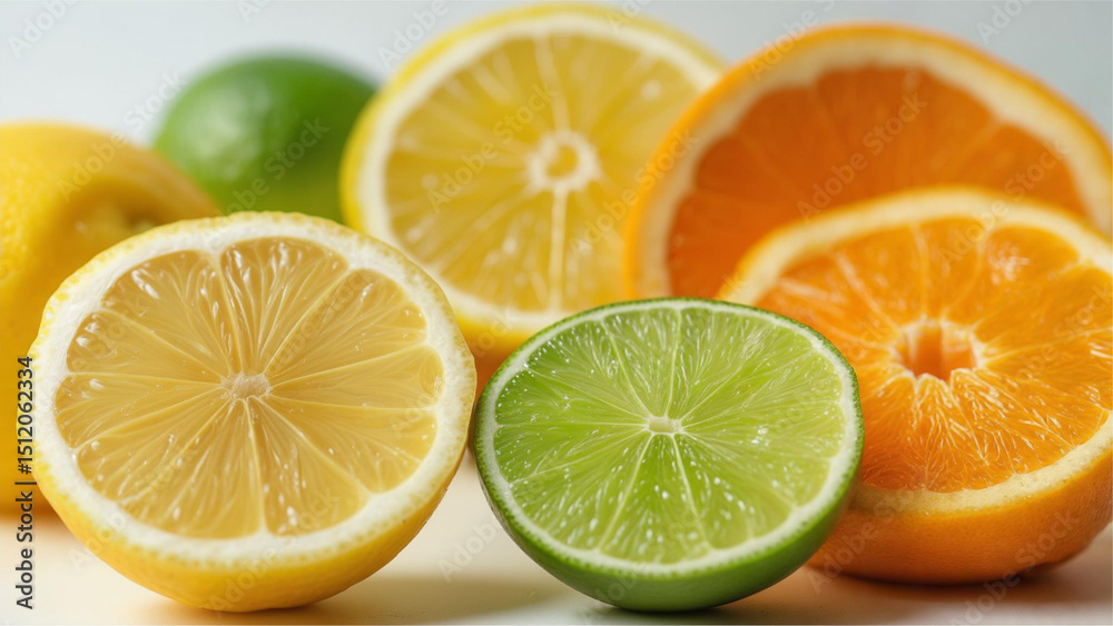 Fototapeta premium lemon and lime