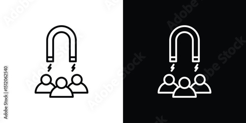 User engagement icon. Simple element illustration. outline and flat symbol design