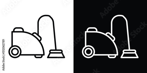 Vacuum cleaner icon. Simple element illustration. outline and flat symbol design
