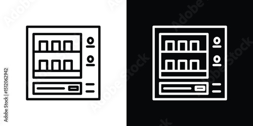 Vending machine icon. Simple element illustration. outline and flat symbol design