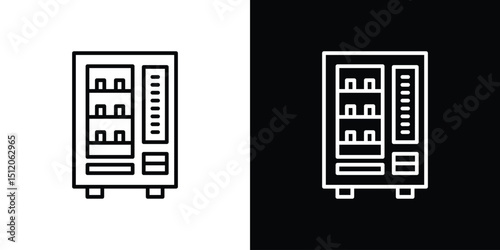 Vending machine icon. Simple element illustration. outline and flat symbol design