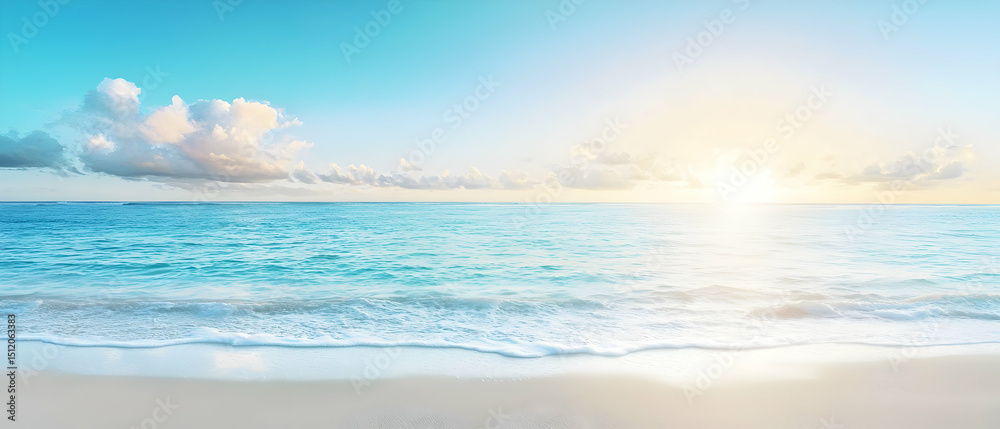 Obraz premium Peaceful Beach Sunset Scene