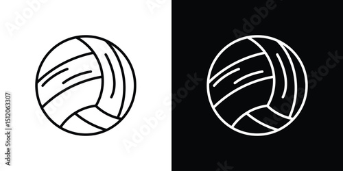 Volley ball icon. Simple element illustration. outline and flat symbol design