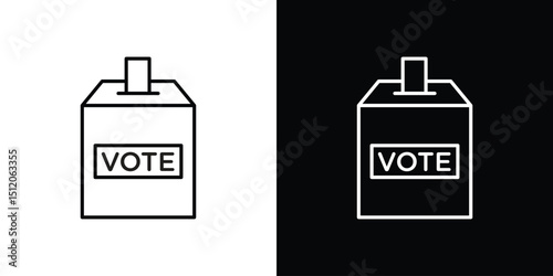 Voting icon. Simple element illustration. outline and flat symbol design