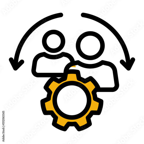 Task Assignment Icon - Color Lineal Style for Organizational Management.