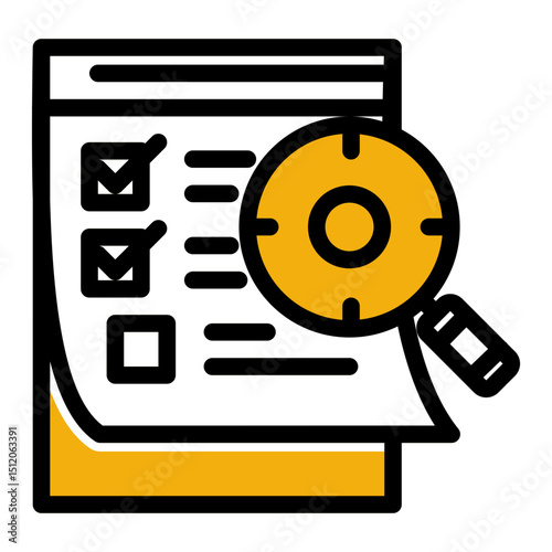 Strategic Goals Icon - Color Lineal Style for Target Analysis.