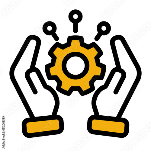 Resource Control Icon - Color Lineal Style for Management Systems.