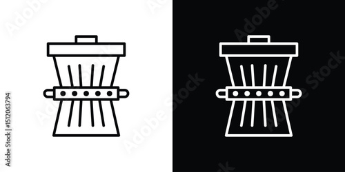Waste reduction icon. Simple element illustration. outline and flat symbol design