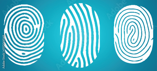 Fingerprints set 3 stock illustration