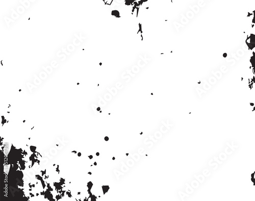 Grunge ink splash dots grained texture on white background. Ink splashes seamless pattern. Black and white spray texture.
