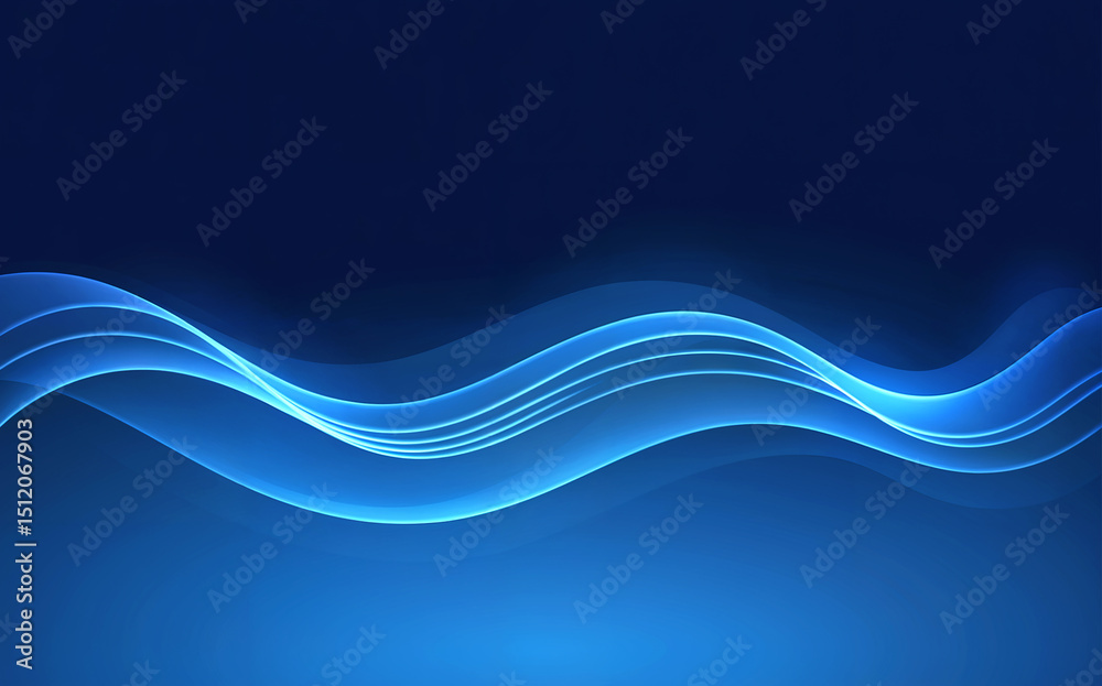 Fototapeta premium Abstract blue wave background design for digital projects