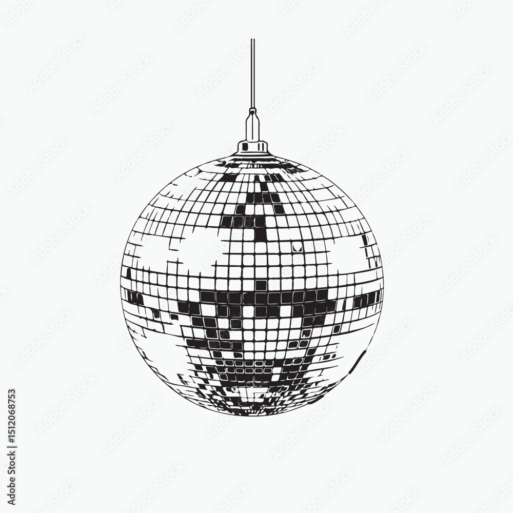 Fototapeta premium disco ball isolated on white