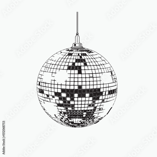 disco ball isolated on white