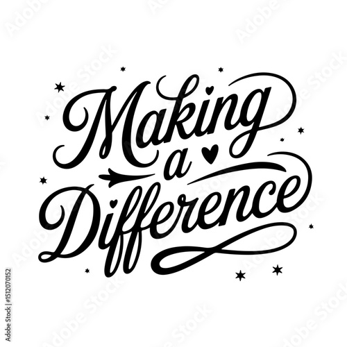 Making a Difference. Cancer Awareness Vector Design Isolated on White Background