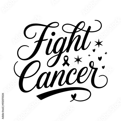Fight Cancer. Cancer Awareness Vector Design Isolated on White Background