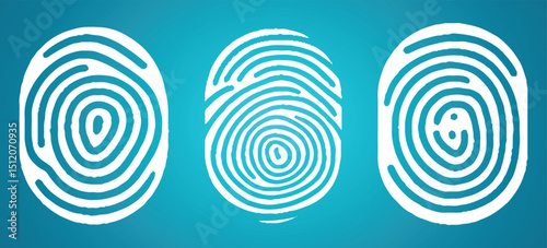Finger print stock illustration. Biometric technology for person identity. Identification system concept.