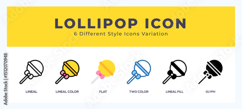 Lollipop pack of icons. vector illustration.