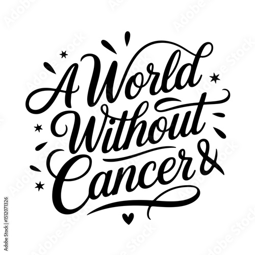 A World Without Cancer. Cancer Awareness Vector Design Isolated on White Background