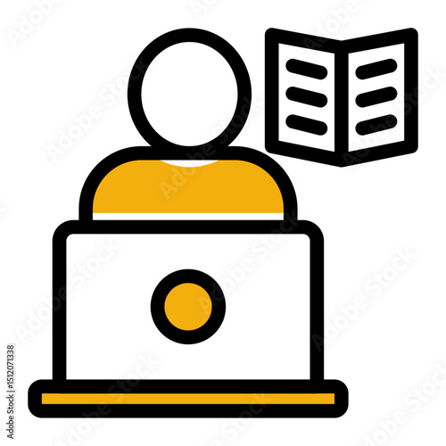 Online Learning Session - Color Lineal Style for E-Learning Icons